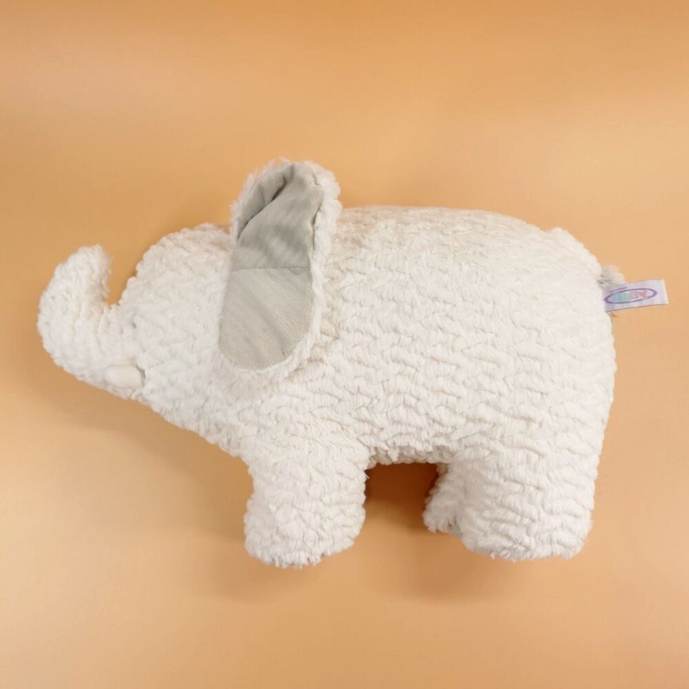 Mary Meyer Afrique Elephant White Plush Toy Ribbed Nursery 15" Stuffed Animal - Picture 2 of 9